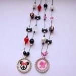 Knotted Peace Minnie Mouse Inspired Bottle Cap..