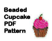 Beaded Cupcake Pattern Pdf Digital File Brick Peyote Stitch Charm Ornament
